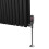MonsterShop (600mm x 600mm, Black) Oval Column Designer Radiator & TRV Valves 13