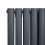 Οβάλ καλοριφέρ με βαλβίδες – 600 mm x 780 mm – ανθρακί-γκρι 4