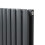 Οβάλ καλοριφέρ με βαλβίδες – 600 mm x 780 mm – ανθρακί-γκρι 11