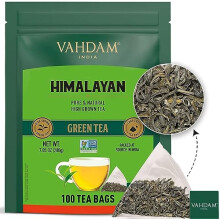 VAHDAM, Green Tea Bags from Himalayas (100 Pyramid Tea Bags) | 100% Natural Green Tea