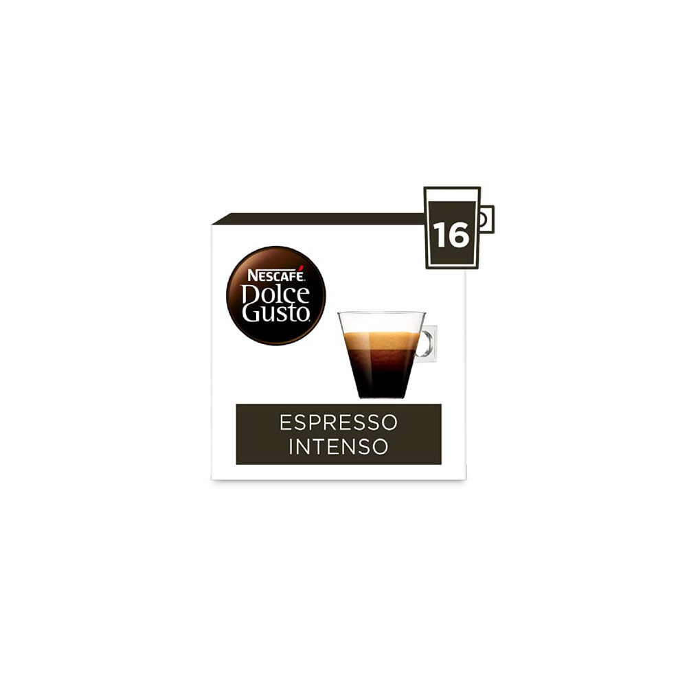 Nescafe Dolce Gusto Espresso Intenso Coffee Pods (Pack of 3, Total 48 Capsules)