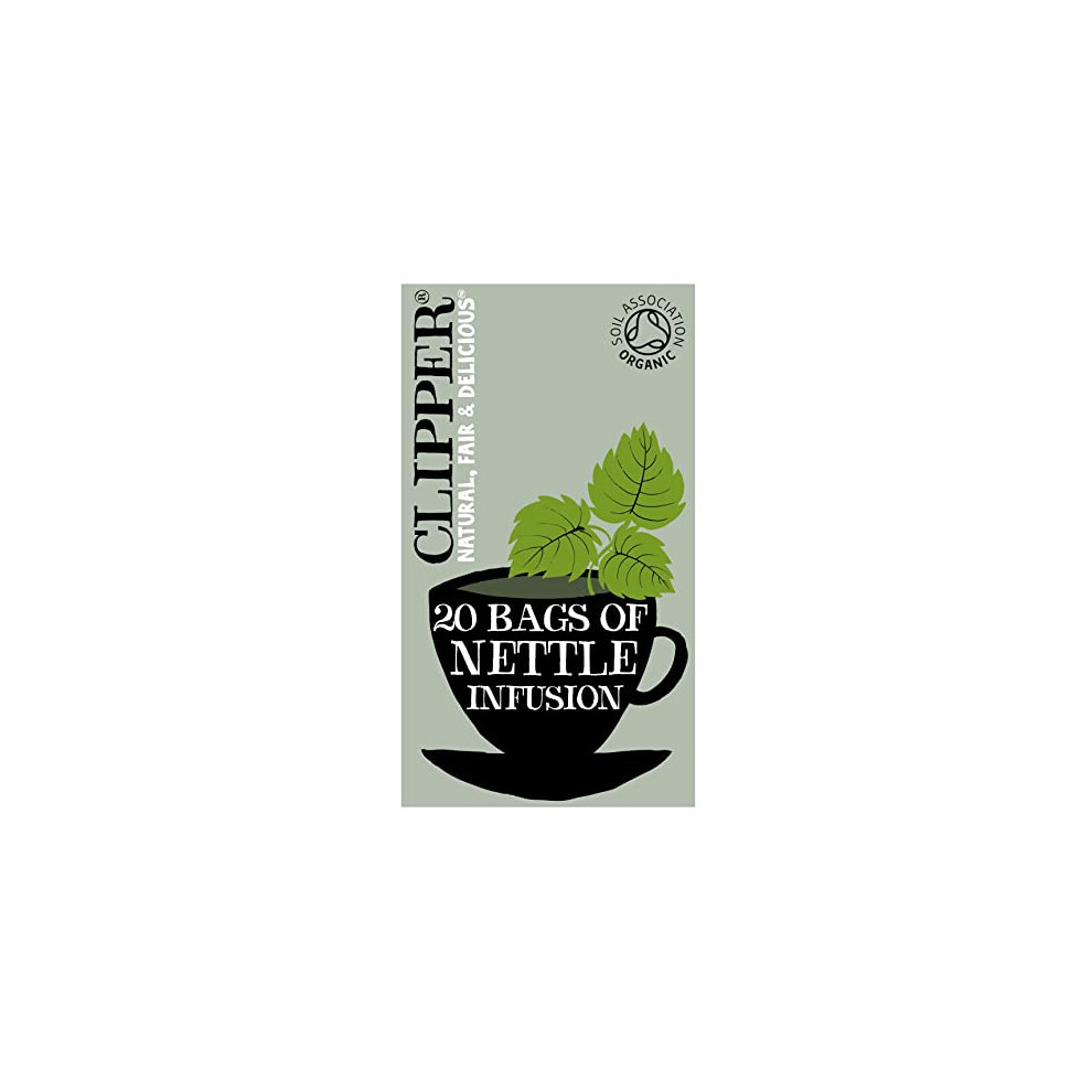 Clipper Organic Nettle Tea Bags | 120 Stinging Nettle Infusion Teabag Sachets (6x Boxes of 20) | Bulk Buy, Home & Catering | Caffeine-Free Herbal Tea