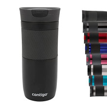 Contigo Byron Snapseal Travel Mug, Stainless Steel Thermal mug, vacuum flask, leakproof tumbler, coffee mug with BPA free Easy-Clean Lid, 470 ml,