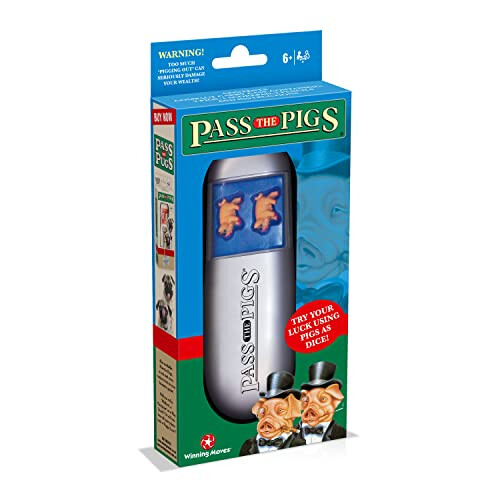 PASS THE PIGS Dice Game, The classic party and travel game, Will you get a Leaning Jowler? A Double Snouter?, first to 100 points wins, great gift for
