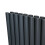Οβάλ καλοριφέρ με βαλβίδες – 600 mm x 1020 mm – ανθρακί-γκρι 12