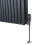 Οβάλ καλοριφέρ με βαλβίδες – 600 mm x 1020 mm – ανθρακί-γκρι 13