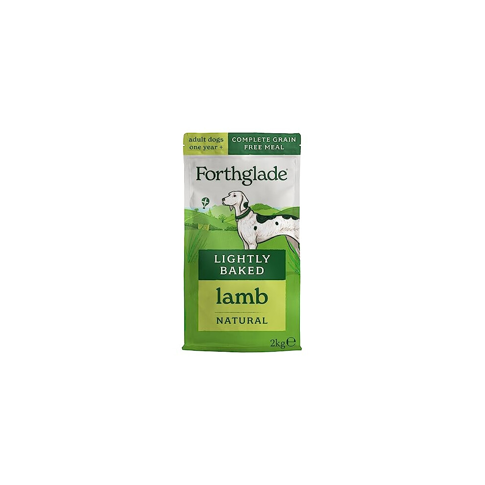 Forthglade Dry Dog Food, Lamb & Sweet Potato Lightly Baked Natural Dog Food, Grain Free Food for Dogs, High Meat Content, Complete Pet Food & Healthy