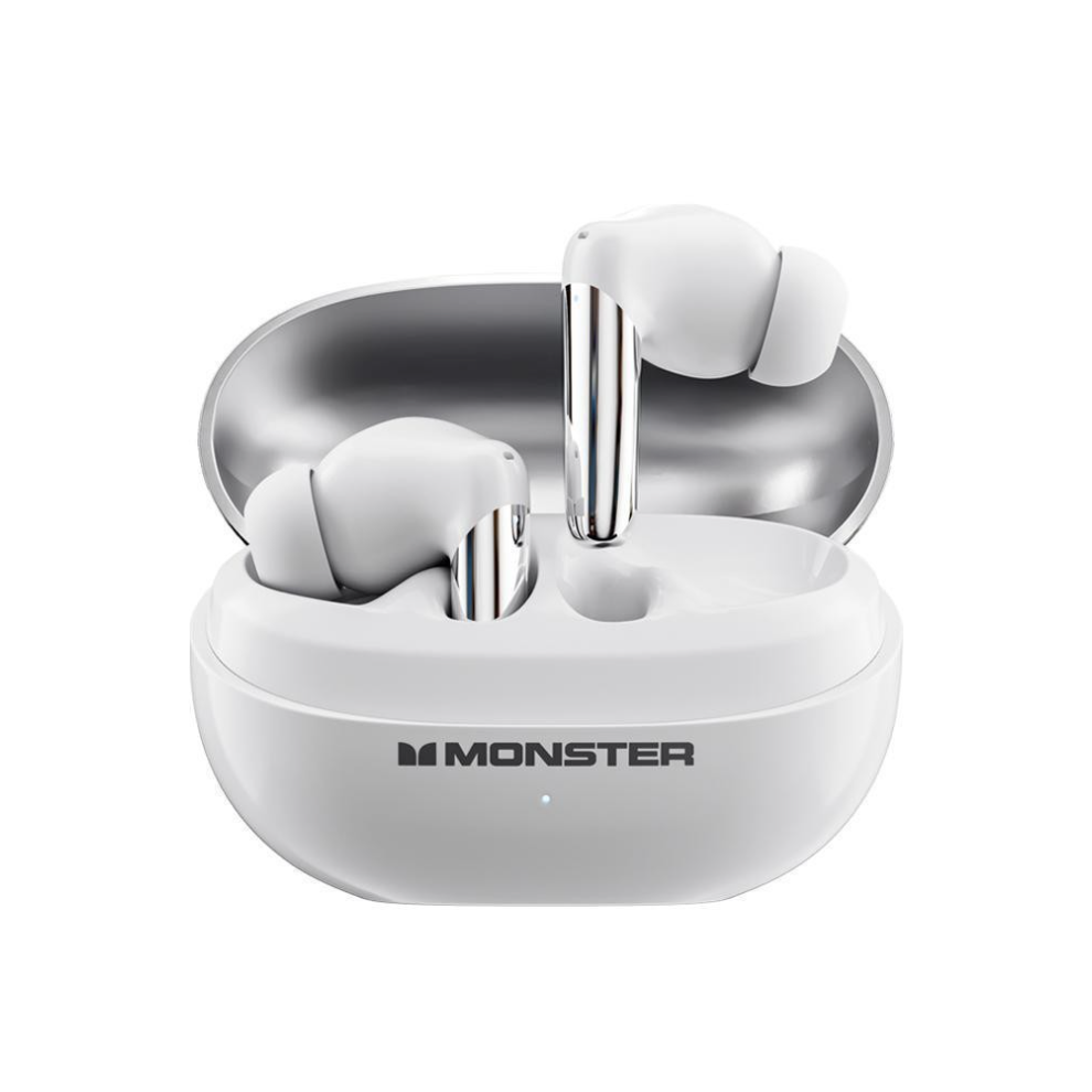 Monster GT12 Pro white earbuds TWS Bluetooth earphones suitable for iPhone and Android