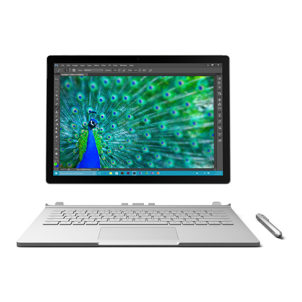 Laptop Microsoft Surface Book1 i5 Silver Intel 13.5 "Touch Screen 8 GB RAM 256 GB SSD+Keyboard Microsoft+Microsoft Surface Slim Pen 1 Handwriting Pen