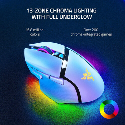 Razer Razer Basilisk V3 Pro White Wireless USB 30000 DPI Gaming Mouse 2
