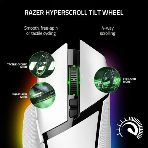 Razer Razer Basilisk V3 Pro White Wireless USB 30000 DPI Gaming Mouse 1