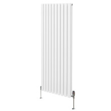 Ovális oszlopradiátor szelepekkel - 1600 mm x 600 mm - fehér