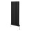 Oval søjleradiator og ventiler - 1600 mm x 600 mm – sort 1