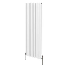 Ovális oszlopradiátor szelepekkel - 1800 mm x 600 mm - fehér
