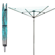 Large Rotary Airer 50m Garden Clothes Line Dryer 4 Arm Outdoor Washing Line Foldable