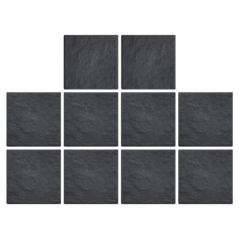 (10 x Stomp Stone) Recycled Rubber Stomp Stepping Stone -  Grey Slate