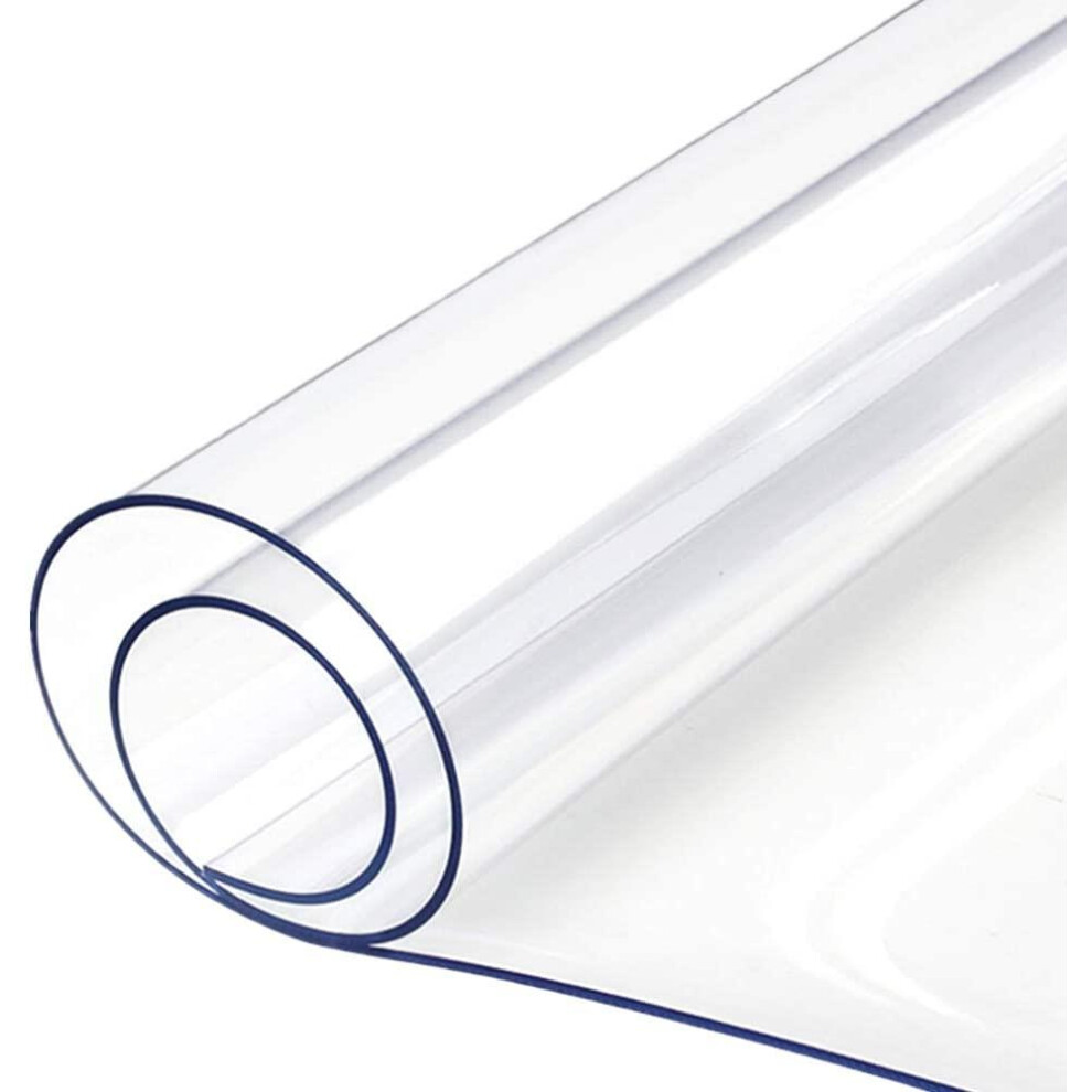 Thick Clear PVC Sheeting Plastic Vinyl Fabric 0.75mm Waterproof
