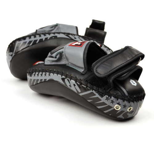 TWINS HYBRID LEATHER FOCUS-THAI PADS - BLACK/GREY 1