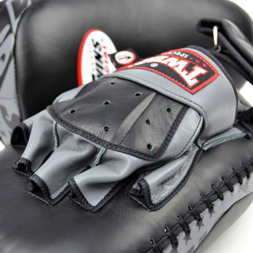 TWINS HYBRID LEATHER FOCUS-THAI PADS - BLACK/GREY 2