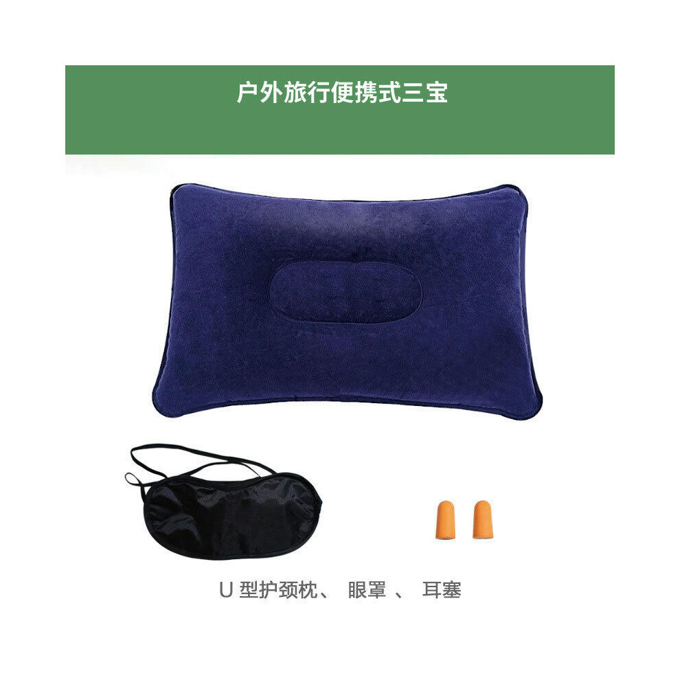 Outdoor Automatic Inflatable Pillow Lunch Sleep Pillow, Neck, Pillow Leisure Tent Camping Equipment, Three Treasure Pillow