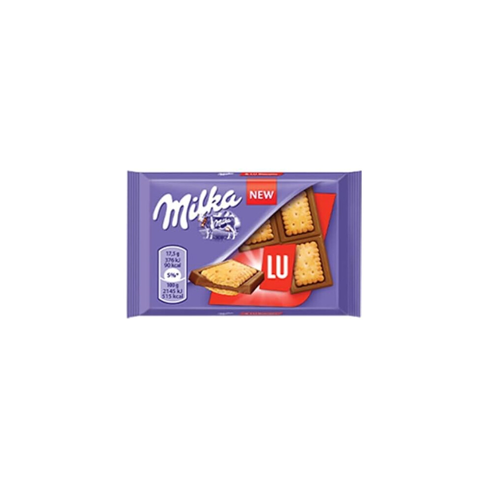 (Pack Of 6)Milka Lu Biscuits with Chocolate Delicious Tasty And Treat