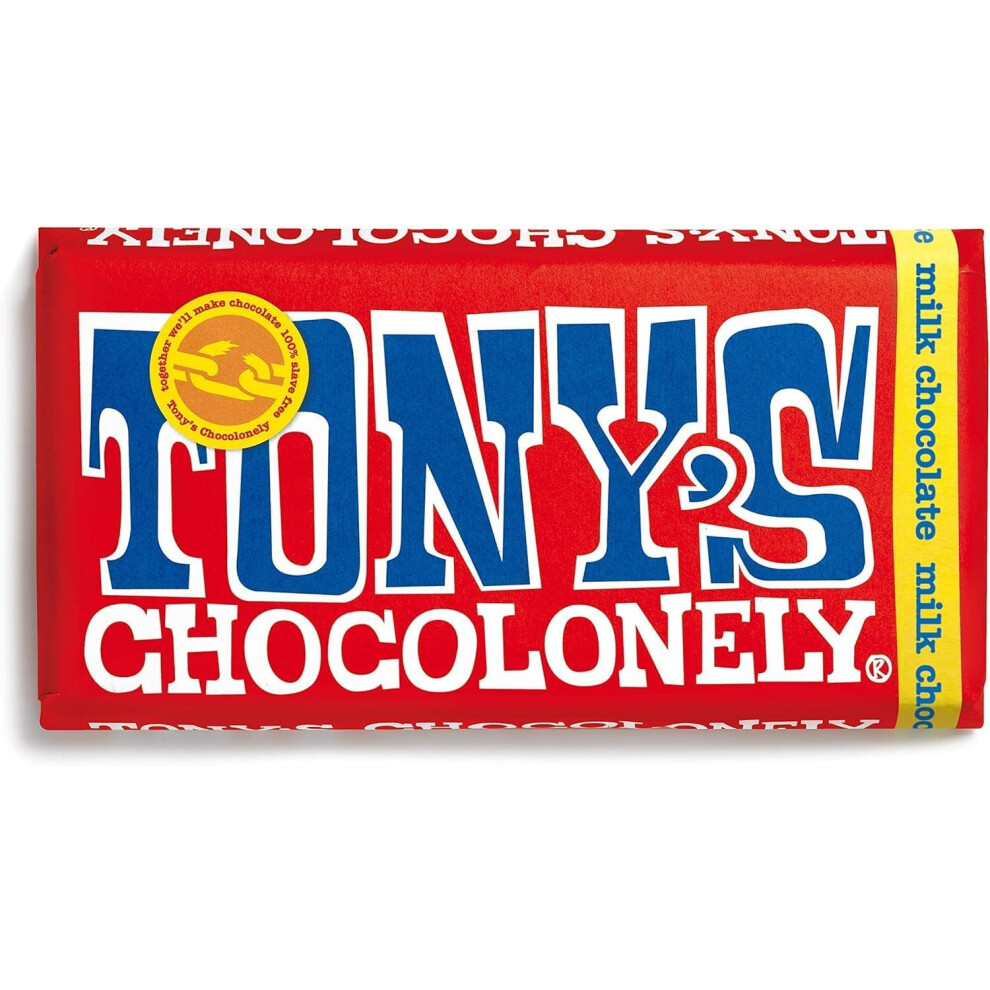 Tony's Chocolonely Milk Chocolate Bar 180g(Pack of 5)