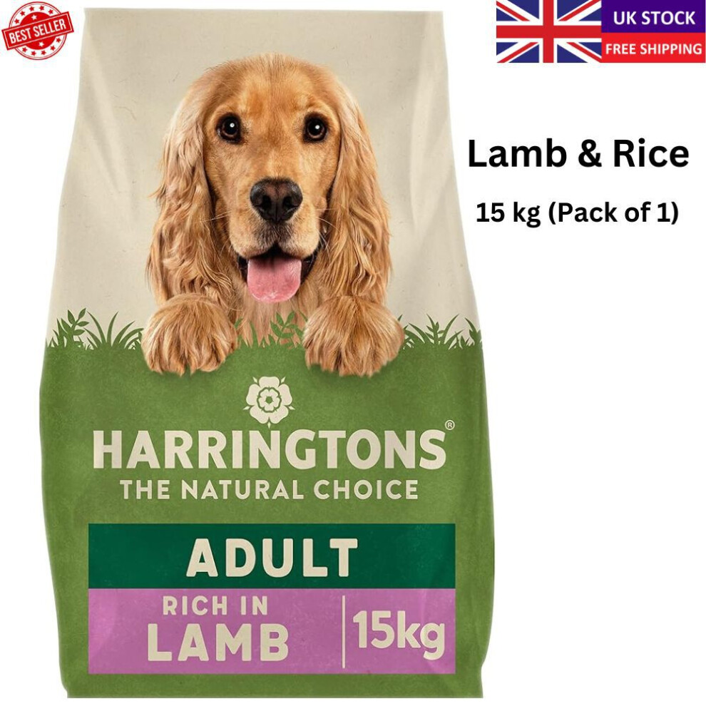 (Adult Dog Food Lamb & Rice - 15kg) Harringtons Complete Dry Dog Food