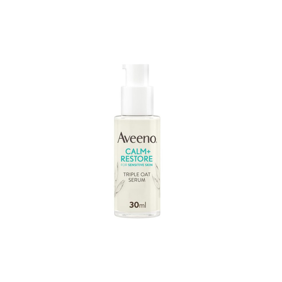 Face CALM+RESTORE Triple Oat Serum, 24-Hour Moisturisation, For Sensitive Skin, With Triple Oat Complex And Calming Feverfew, Fragrance Free, 30ml