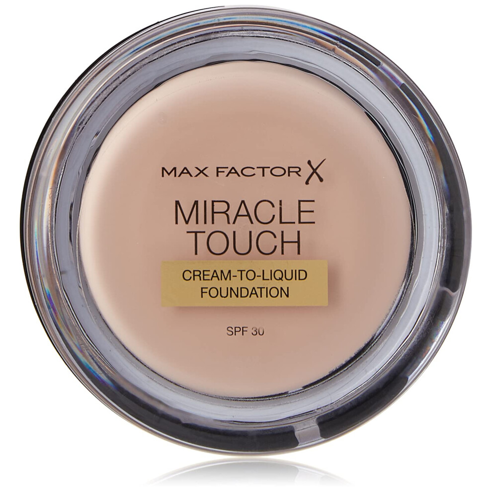 Max Factor Miracle Touch Foundation, New And Improved Formula, Spf 30 And Hyaluronic Acid, Rose Ivory