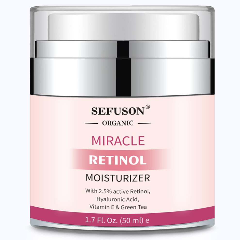 Retinol Moisturizer Cream,For Face&Eye Area Anti Aging Wrinkles & Acne & Fine Lines,with Vitamin E&Hyaluronic Acid & Jojoba Oil.Best Night&Day Facial