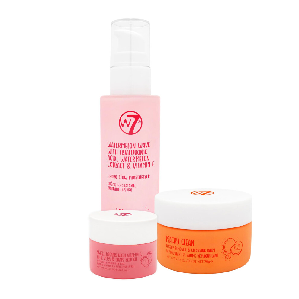 Peachy Clean Makeup Removal, Aftercare & Cleansing Set - Remove Makeup, Moisturise & Soothe Skin and Lips - Including Sweet Dreams Overnight Lip Mask