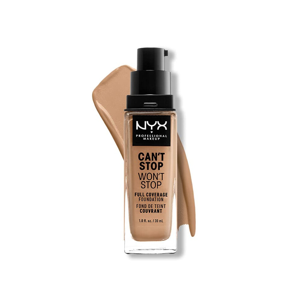 Can't Stop Won't Stop Full Coverage Foundation, Long Lasting, Waterproof, Vegan Formula, Matte Finish, Shade: Neutral buff