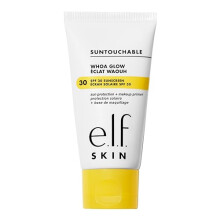 elfo. Skin Suntouchable Whoa Glow SPF 30 Primer solare e trucco per una finitura luminosa realizzata con acido ialuronico vegano e imballaggio senza