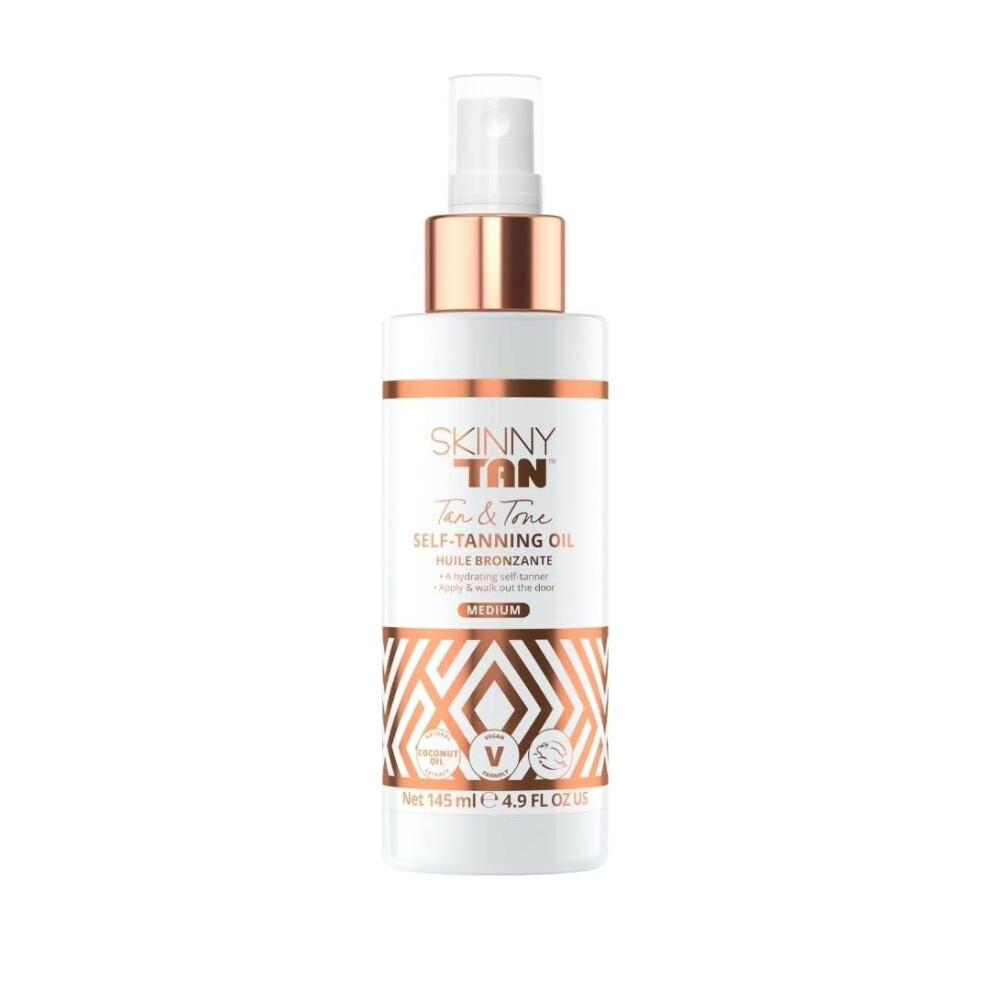 Photos - Sun Skin Care Tan and Tone Self-Tanning Oil - Spritz, Go and Glow - No Need to Rinse - Hydrating and Toning Formula - for Healthier Lookin