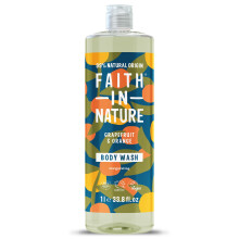 1L Natural Grapefruit & Orange Body Wash, Invigorating, Vegan and Cruelty Free, No SLS or Parabens