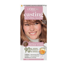 Ammonia Free Semi-Permanent Hair Dye, 723 Blonde Amande, Glossy Hair Colour, Natural Looking Finish, For up to 28 Shampoos, Casting Natural Gloss, 1