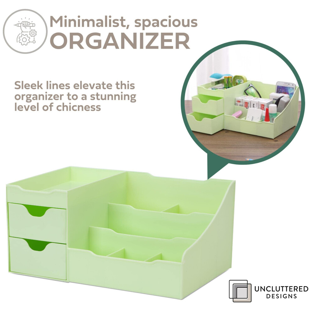 makeup-organizer-with-drawers---modern-countertop-storage-for-cosmetics---chic-vanity-holder-for-perfume--skincare--brush--lipstick--nail-polish