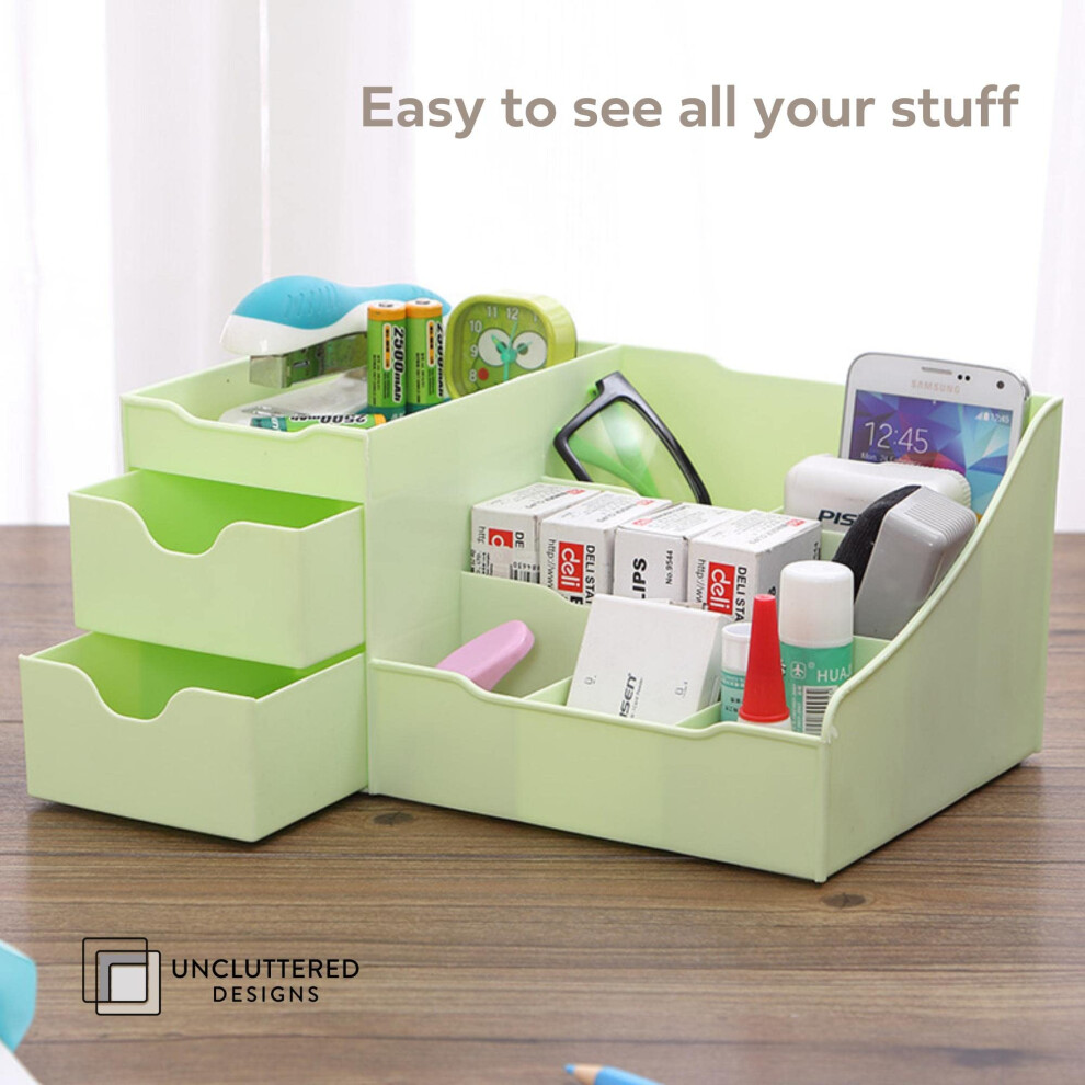makeup-organizer-with-drawers---modern-countertop-storage-for-cosmetics---chic-vanity-holder-for-perfume--skincare--brush--lipstick--nail-polish
