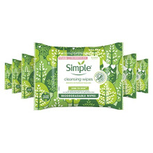 Kind To Skin, Biodegradable Cleansing Make Up Remover Face Wipes For Women, Perfect for Sensitive Skin 1 Months Supply (6 Packs Of 20 Wipes)