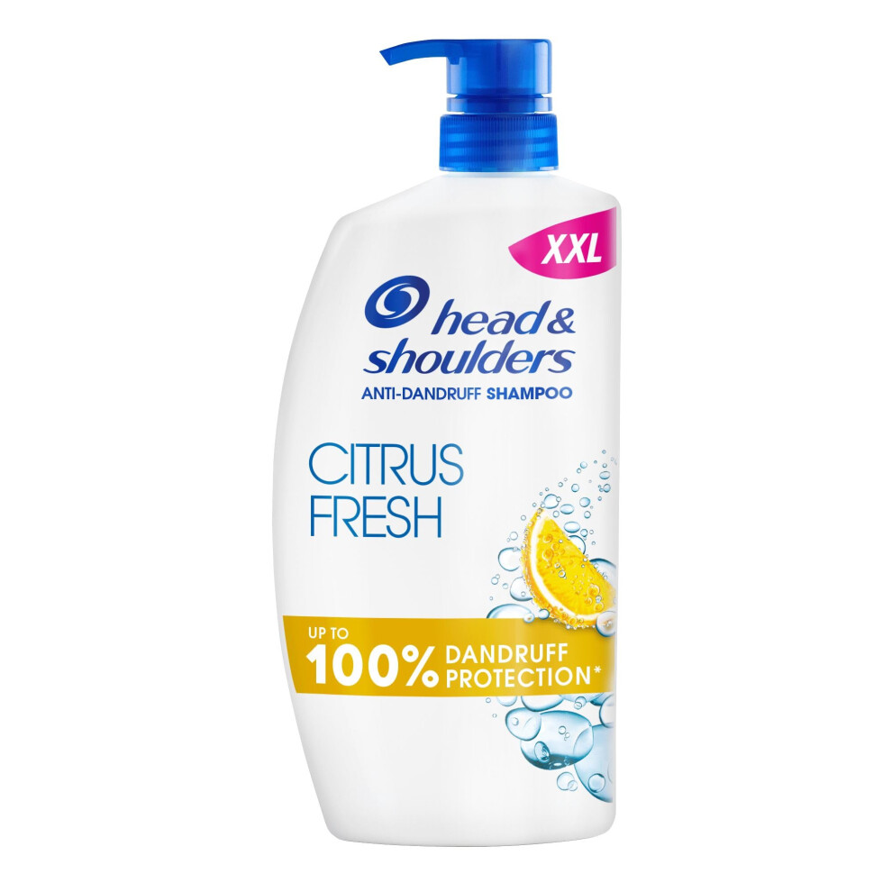 Citrus Fresh Anti Dandruff Shampoo For Greasy Hair, 1000ml, Up to 100% Flake Free, Clinically Proven, For Any Hair and Scalp Type, For Daily use,