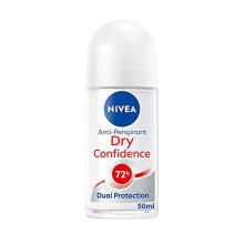 Dry Confidence 72H Anti-Perspirant Roll-On Deodorant (50ml, Pack of 6), Women's Deodorant with 72H Odour Protection, Daily Use Anti-Perspirant
