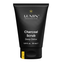 Lumin - Houtskool Scrub Diepe Detox voor Mannen - Gezichtsreiniger, Voor Scheer Scrub