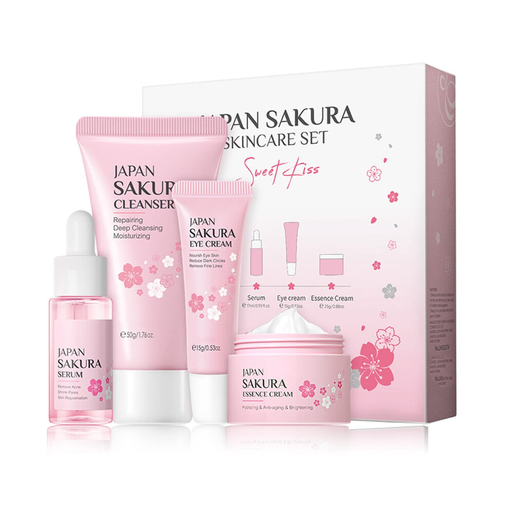 Skincare Set Skin Care for Teenage Girls, Skin Care Sets & Kits,Glowing Beauty Skincare Kit, Teenage Skincare Set Products to Cleanse Natural Sakura