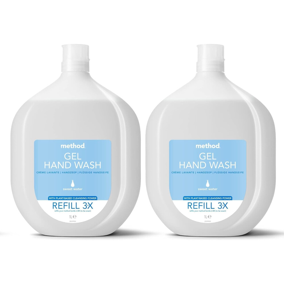 Hand Wash Refill, Sweet Water, 2x 1L (Pack of 2)