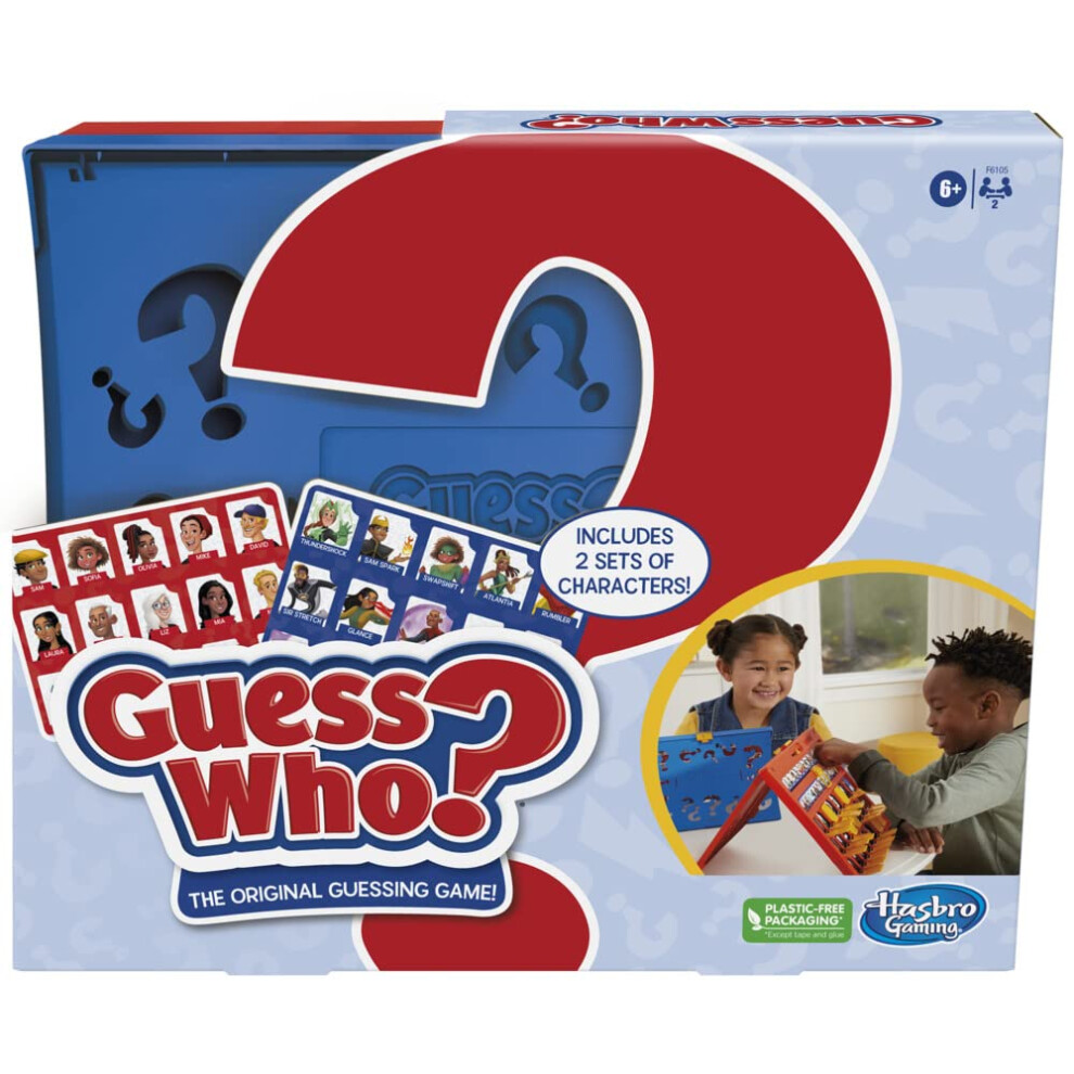 Hasbro Gaming Guess Who? Original Guessing Board Game For Kids, Family Time Games For 2 Players, Gifts For Kids Aged 6 And Up