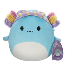 Original Squishmallows 7.5-Inch - Easter Squishmallows - Irina the Teal Axolotl with Rainbow Gills and Purple Headband