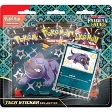 TCG: Scarlet & Violet Paldean Fates Tech-klistermærkesamling – Maschiff (1 foil-promokort & 3 boosterpakker)