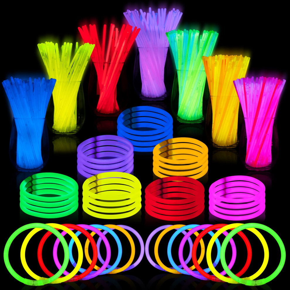 200 pcs Glow Sticks Bulk 8 20cm Glowsticks Glow Stick Bracelets Necklaces Glow in the Dark Party Favors Easter Christmas Birthday Wedding Party on OnBuy