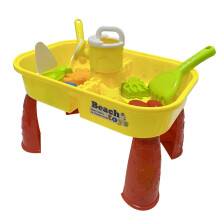 2 In 1 Sand And Water Table Children's Kids Outdoor Play Sand Garden Sandpit Toy Yellow, 5060459944008