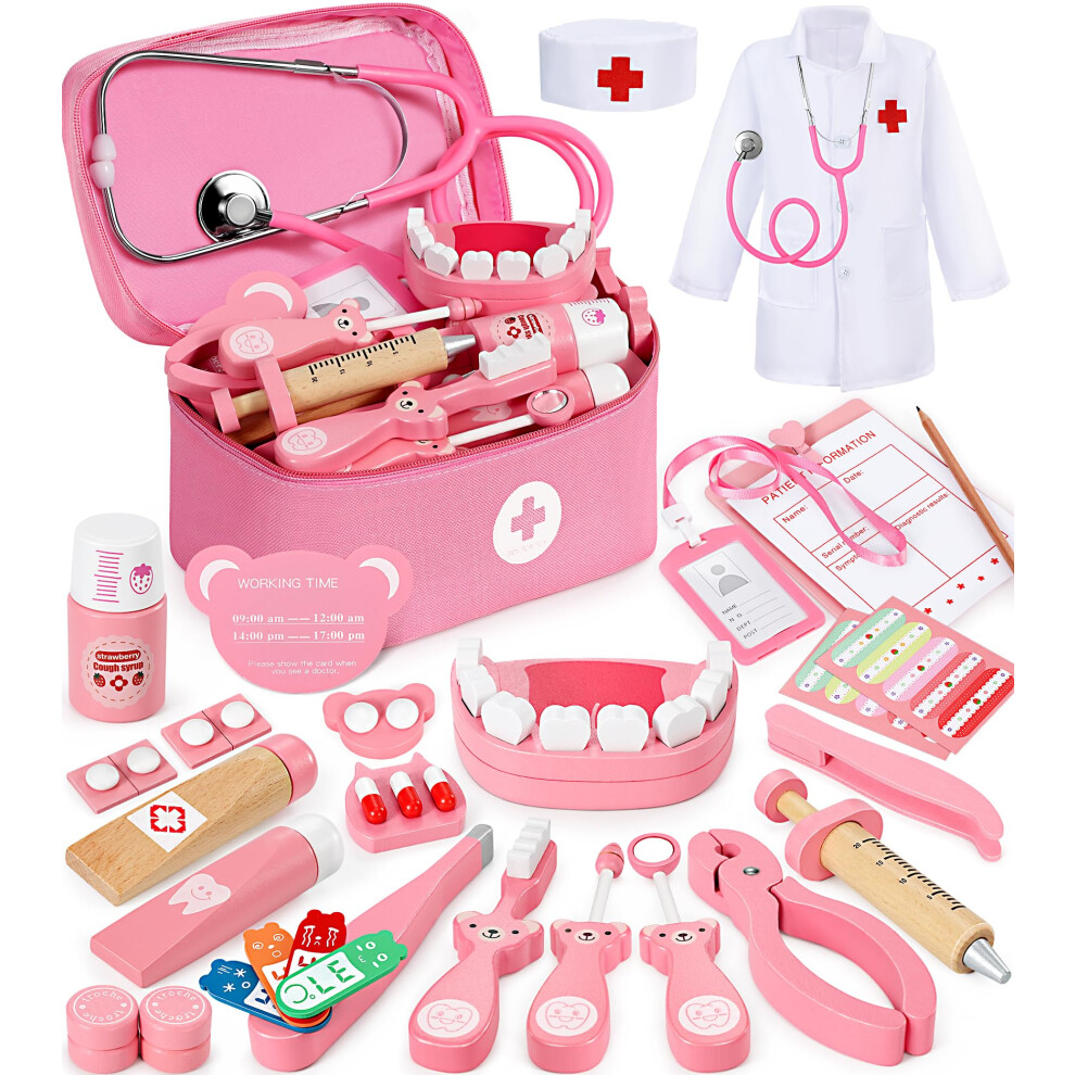 Doctors Set for Kids, Kids Doctors Sets for 3+ Year Old Boys and Girls Pretend Medical Playset with High simulation Stethoscope Educational Toys